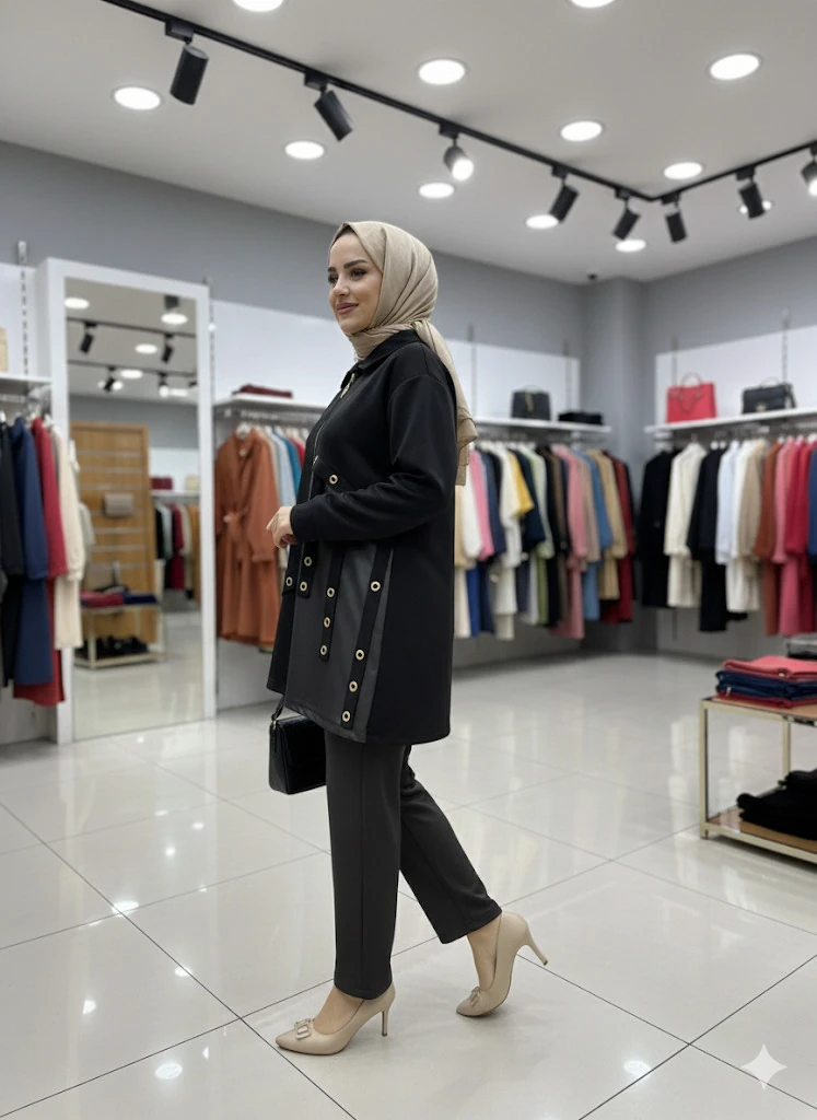 1523 STELLA KUŞ GÖZLÜ TAKIM-SİYAH