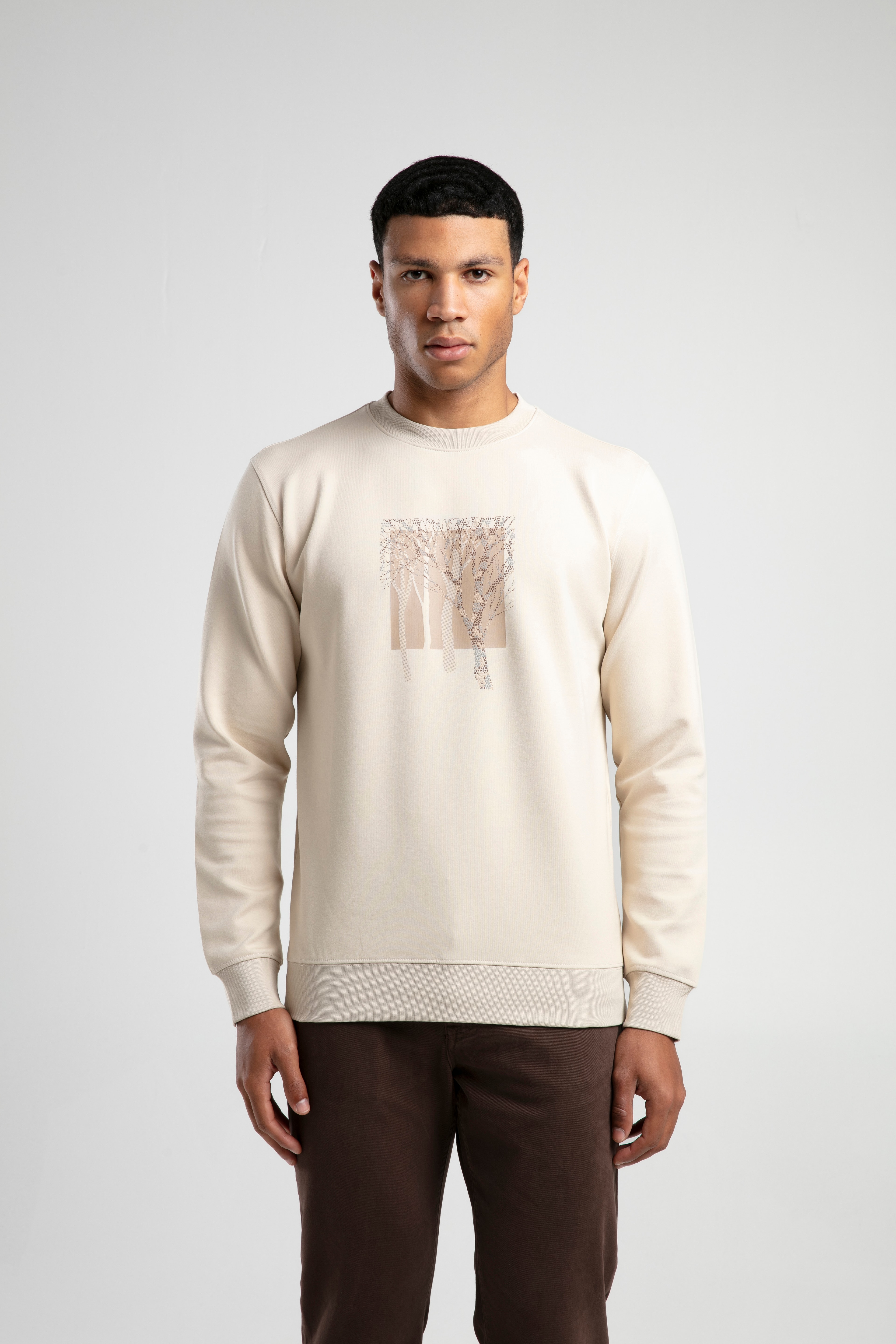 Baskı Detaylı Basic Sweatshirt