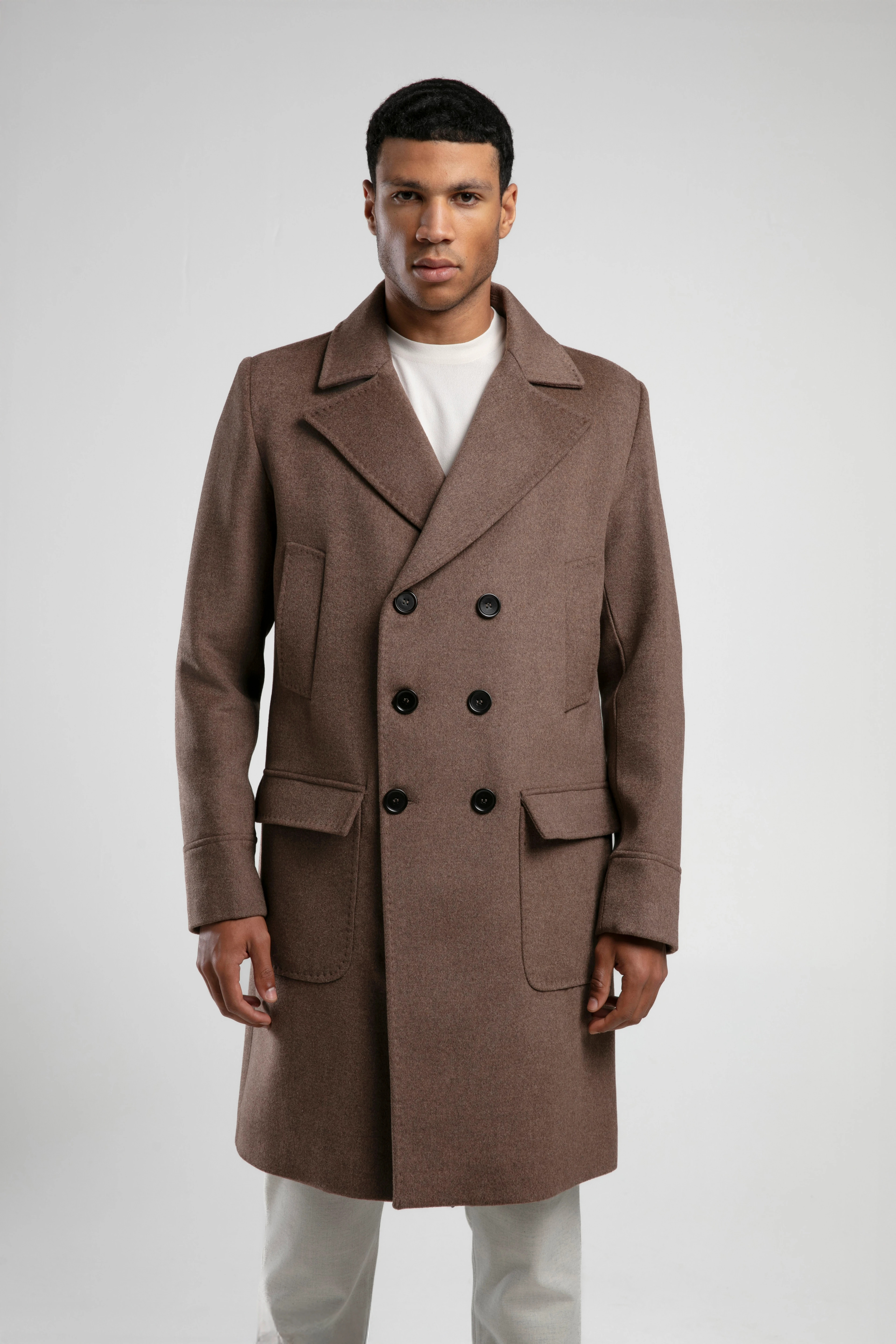 Yün Karışımlı Klasik Kaban