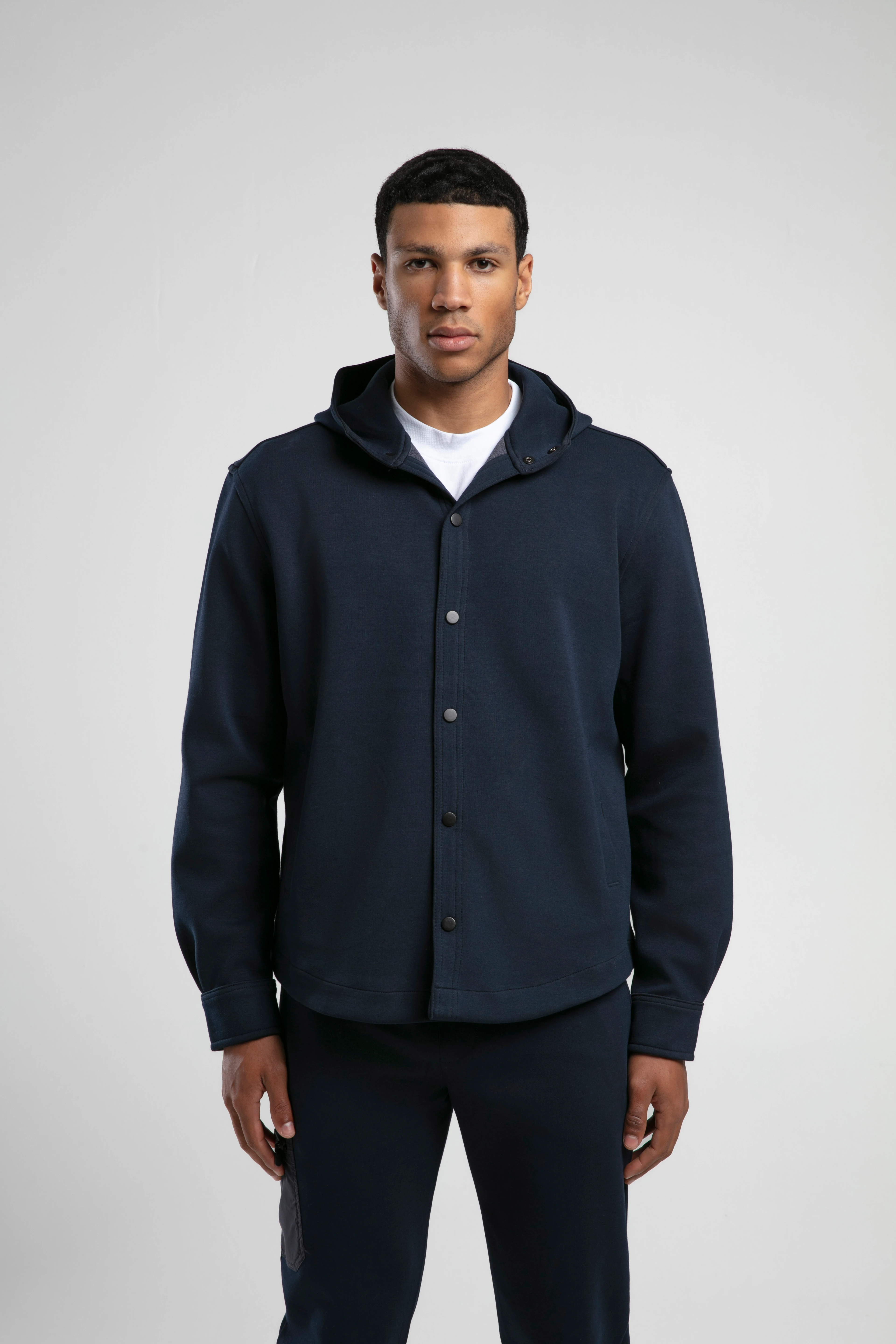 Kapüşonlu Çıt Çıtlı Overshirt