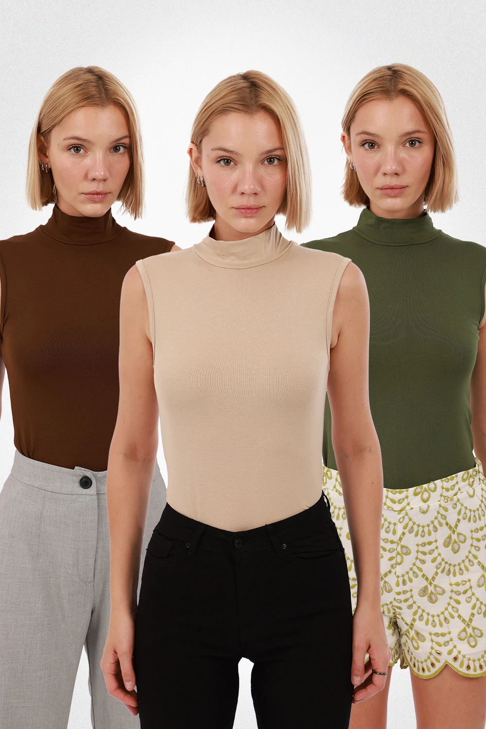 Kahverengi, Ekru, Yeşil