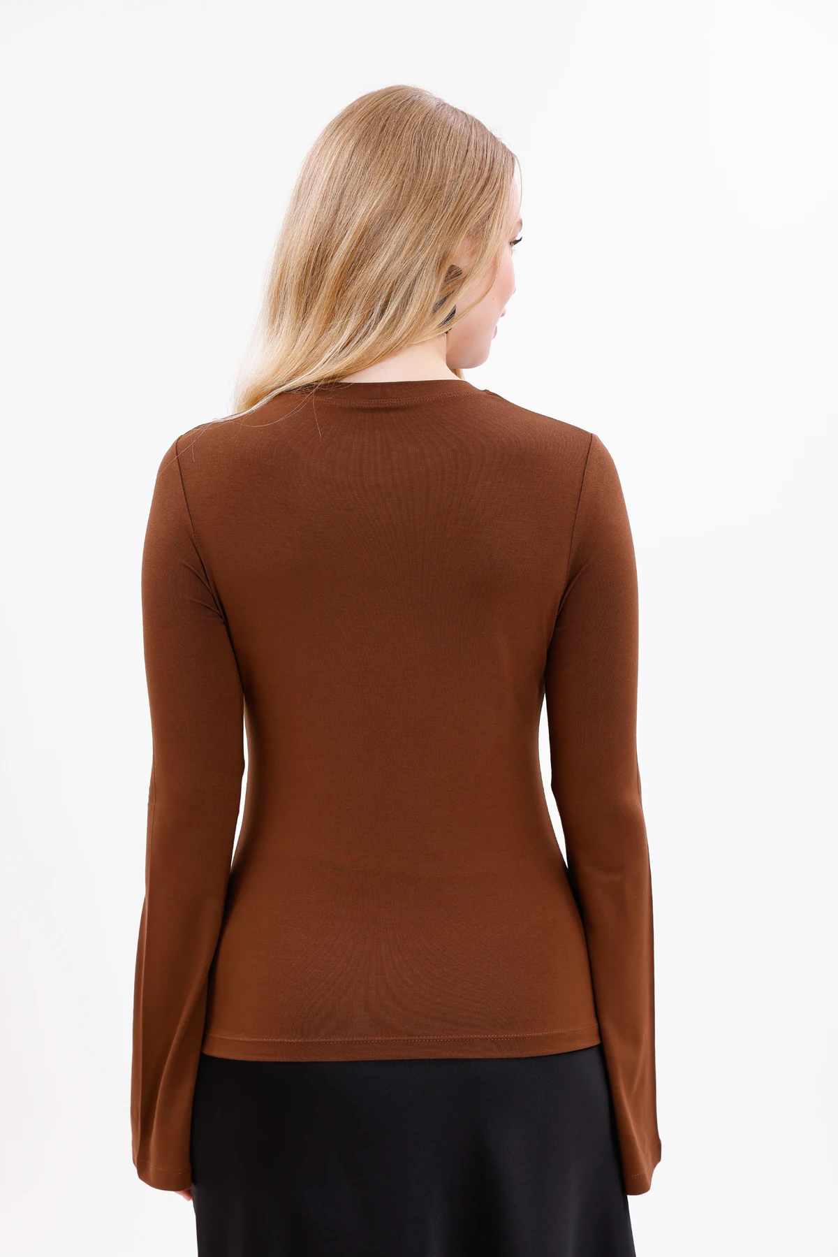 Kadın İspanyol Kol Body 2’li Set - Beyaz, Kahverengi