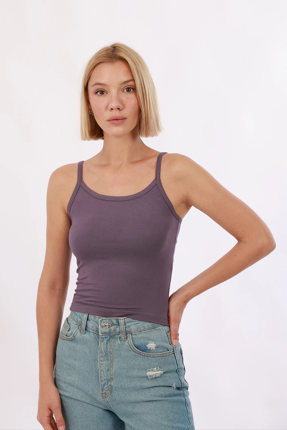 Kadın Askılı Atlet - Mor