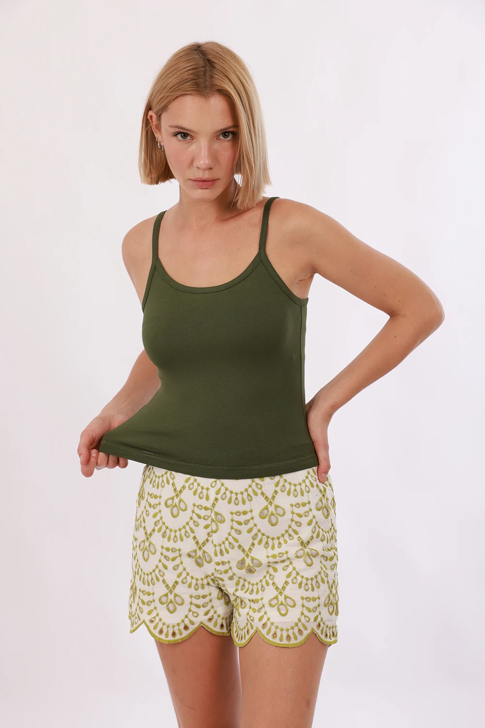 Kadın Askılı Atlet - Haki