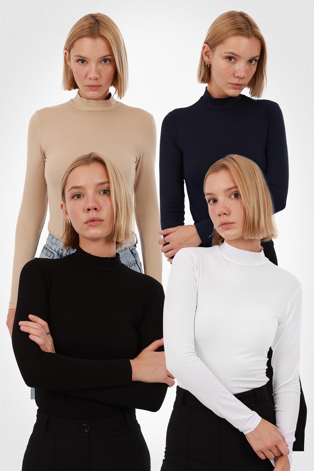 Siyah,Beyaz,Lacivert,Ekru