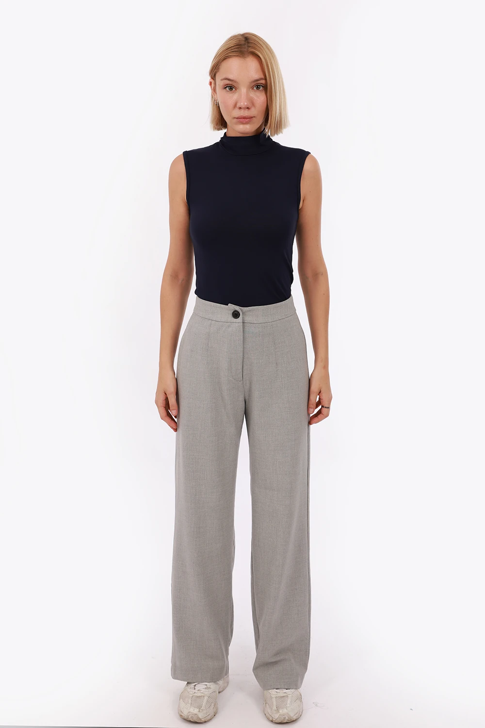 Kadın Kolsuz Bluz - Lacivert