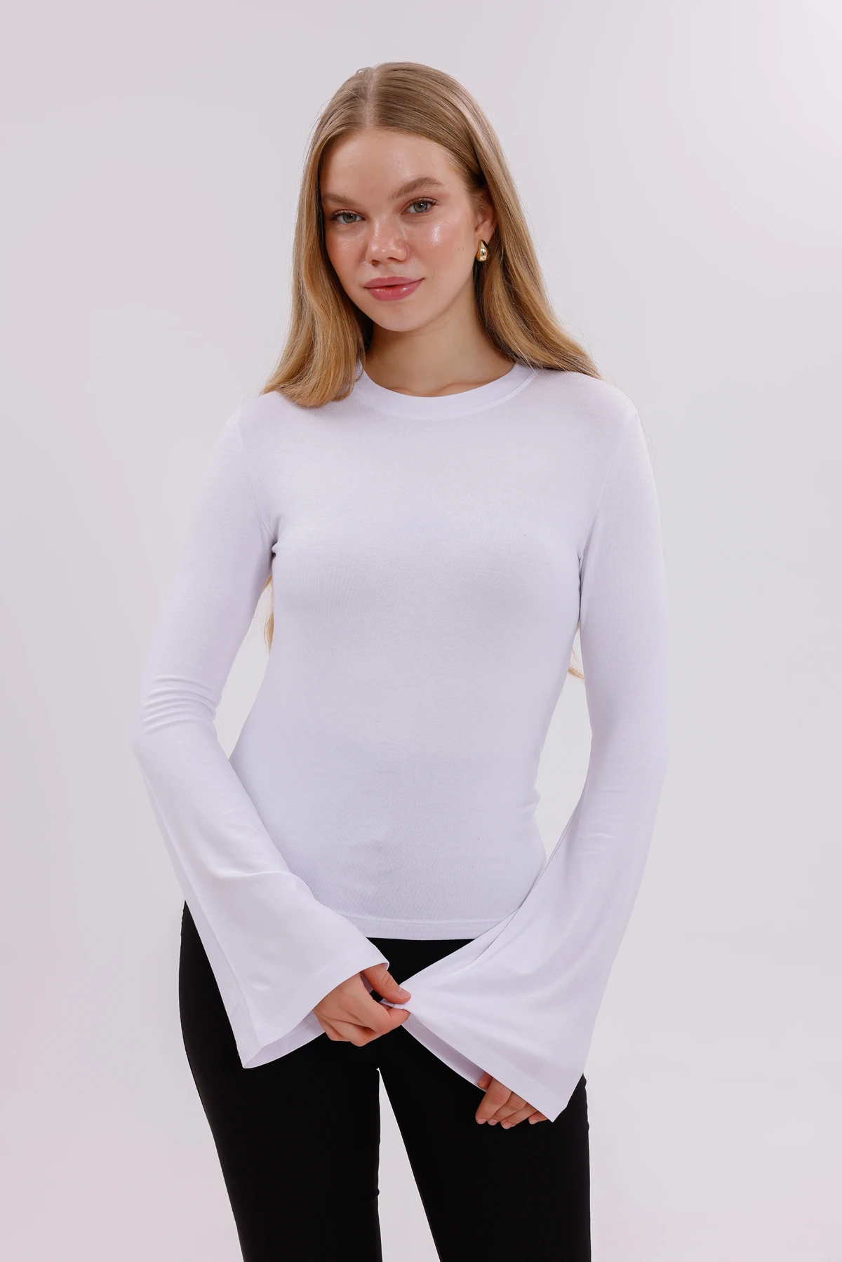 Kadın İspanyol Kol Body 2’li Set - Beyaz, Beyaz