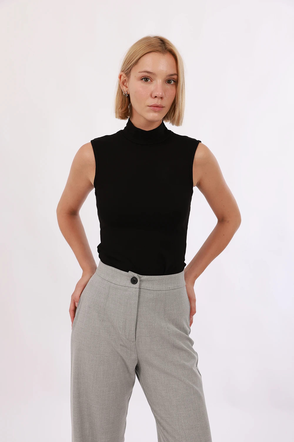 Kadın Kolsuz Bluz 2’li Set