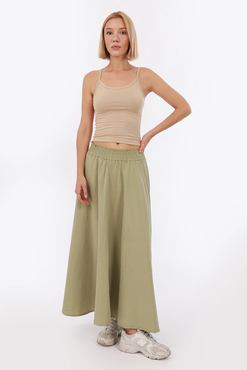 Kadın Askılı Atlet - Ekru