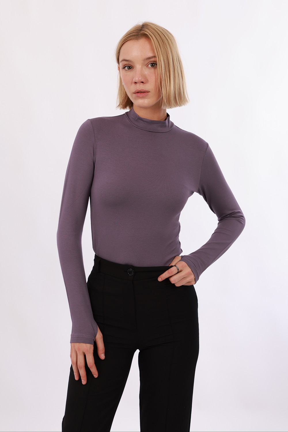 Kadın Parmak Detaylı Body 4’lü Set - Kırmızı,Lacivert,Beyaz,Mor