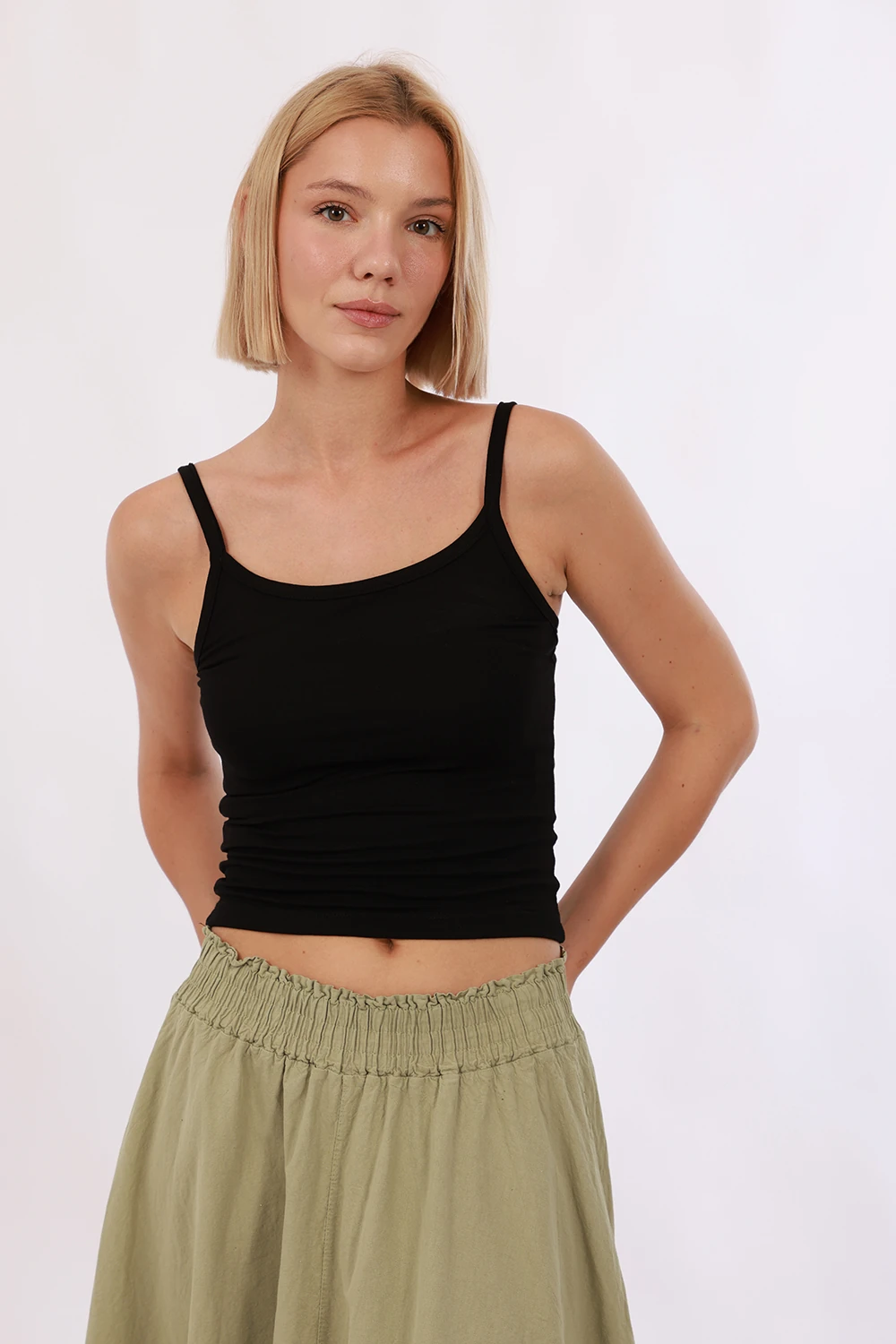 Kadın Askılı Atlet - Siyah