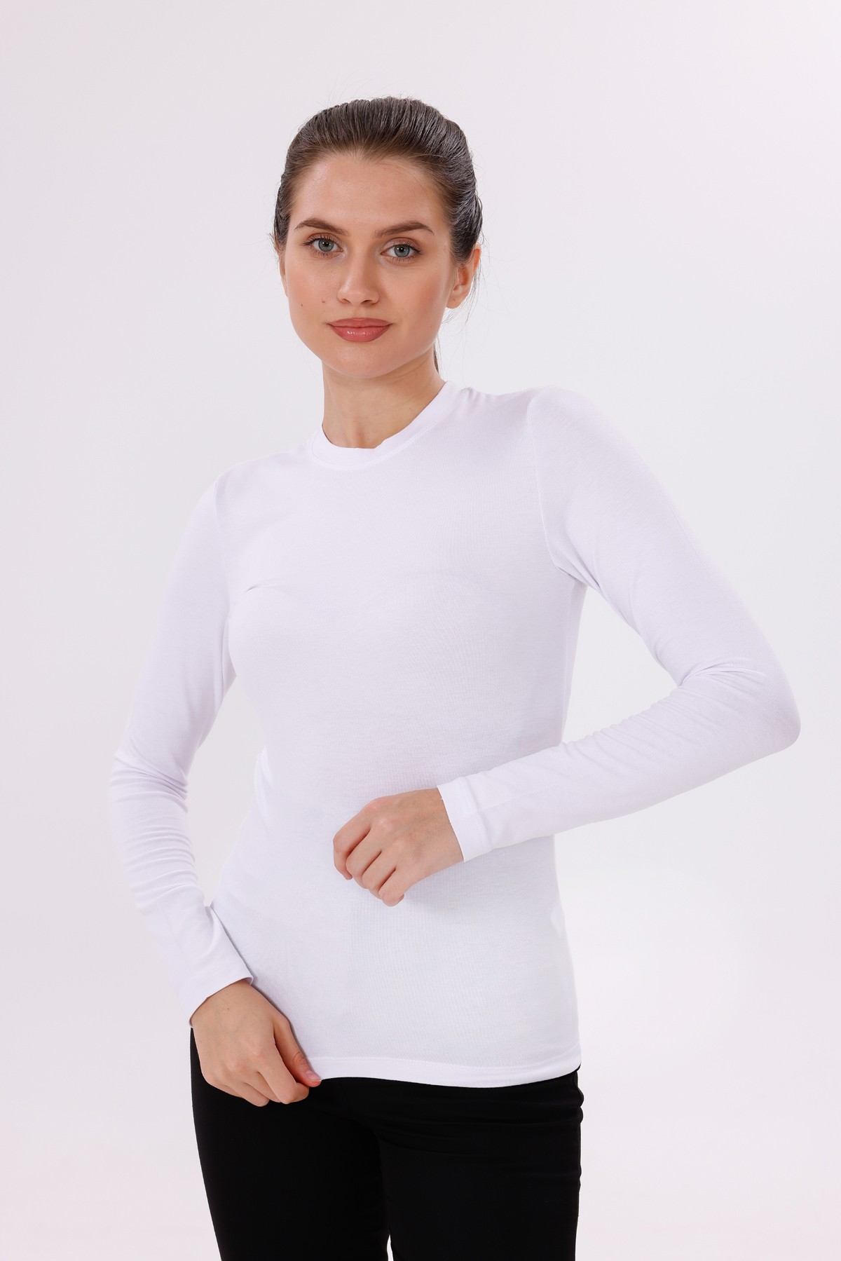 Uzun Kol Bisiklet Yaka Body 2'li Set