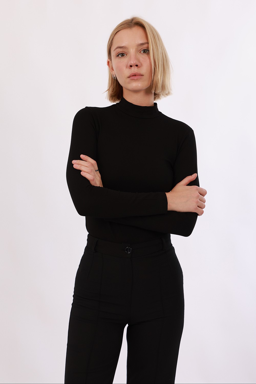 Kadın Uzun Kol Body 2’li Set - 2'li Siyah