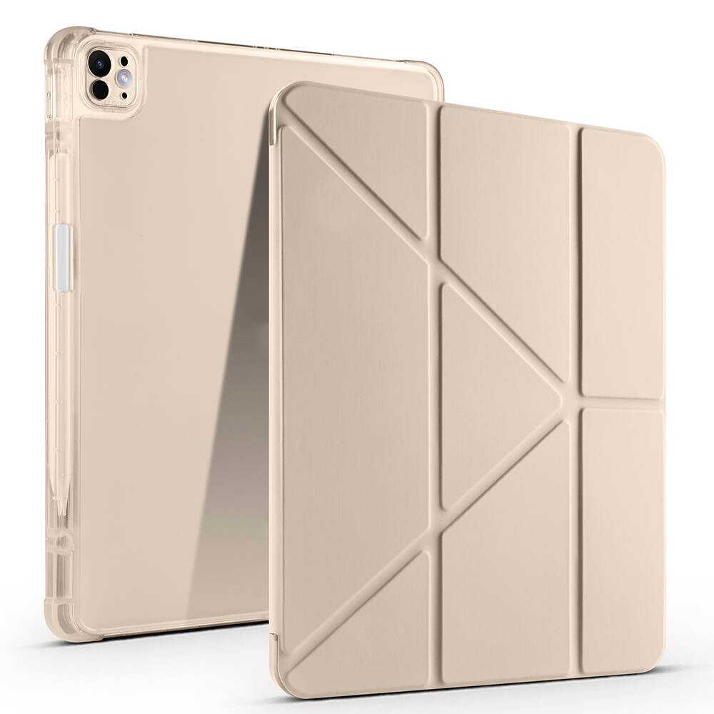 iPad Air 13 2024 Kılıf Zore Tri Folding Kalem Bölmeli Standlı Kılıf