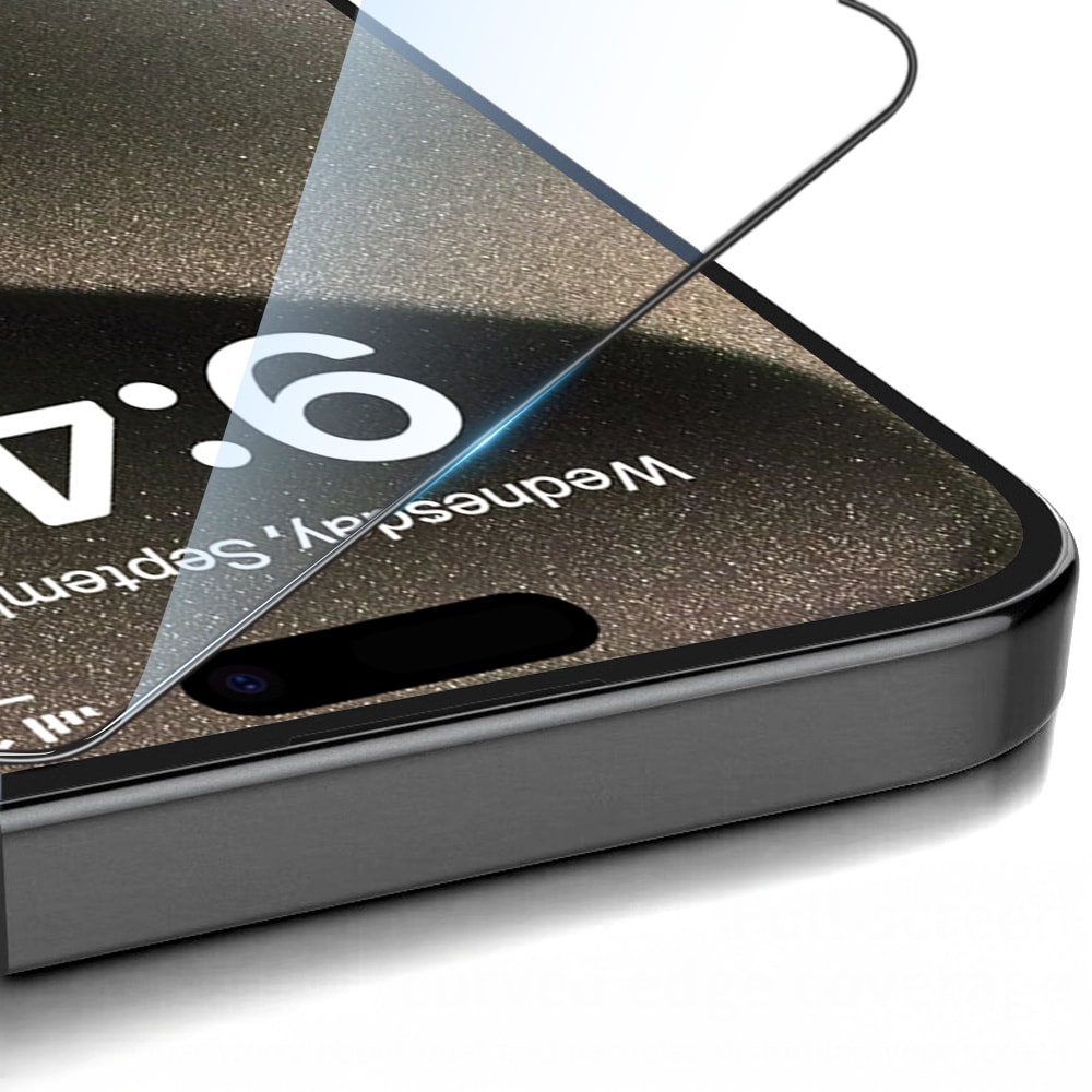 Apple iPhone 14 Zore 3D Oliv HD Temperli Cam Ekran Koruyucu + Kolay Uygulama Aparatı