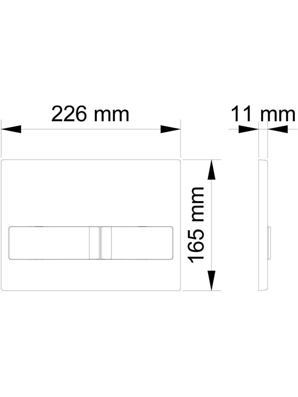 Visam Karina Mat Krom Gömme Rezervuar Kumanda Paneli Basma Butonu 226.001