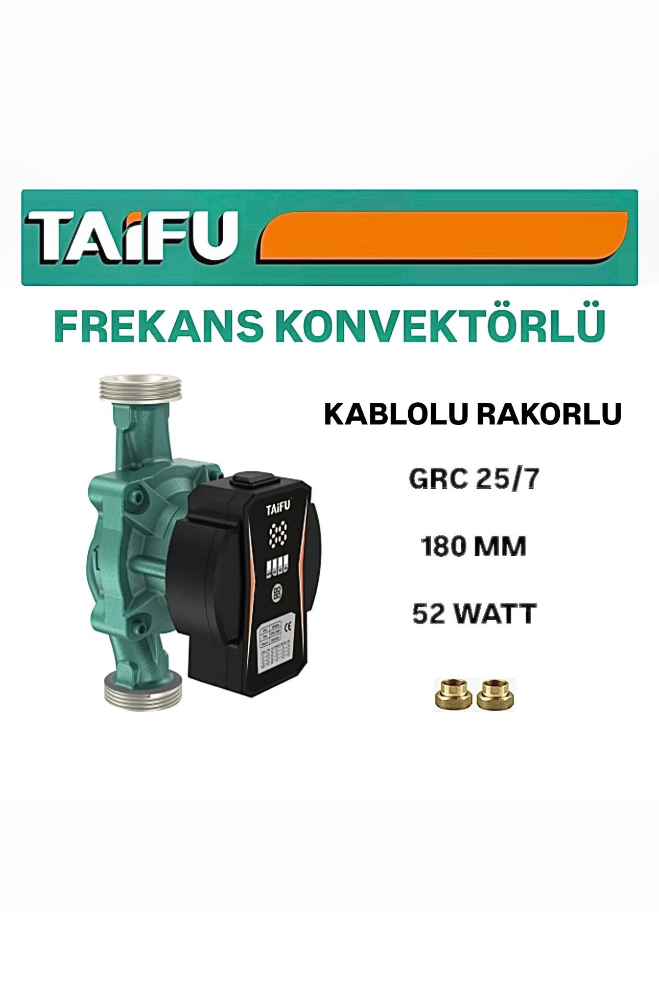 Taifu Gra 25/7 180 mm Frekans Konvertörlü Sirkülasyon Pompası Kalorifer/kombi/boyler
