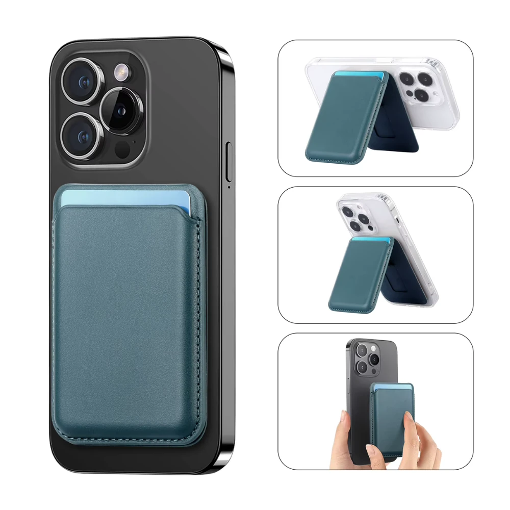 Stantlı Slim MagsWally MagSafe Uyumlu Kartlık - Lacivert