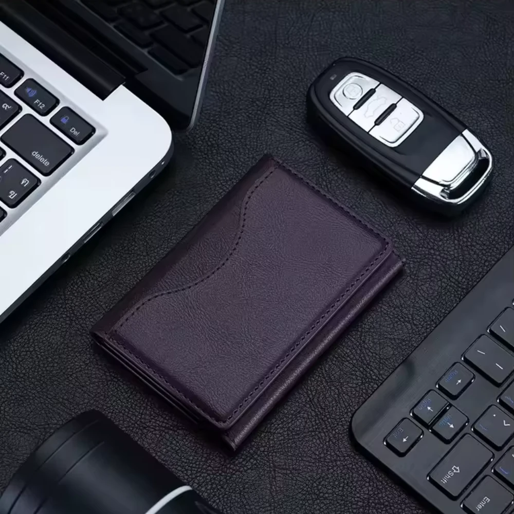 MagsWally Cüzdan - 6 Kart Kapasiteli Stant Özellikli MagSafe Cüzdan - Mürdüm