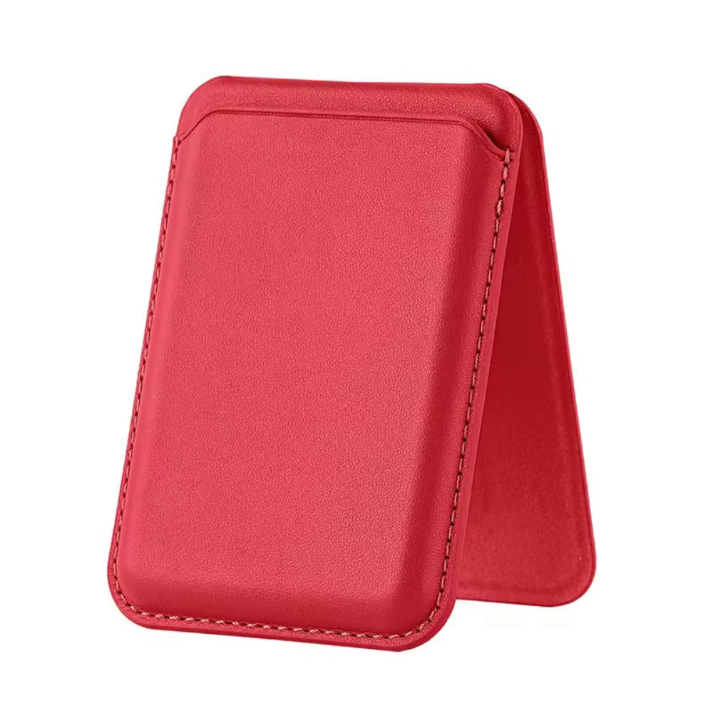 Stantlı Slim MagsWally MagSafe Uyumlu Kartlık - Kırmızı