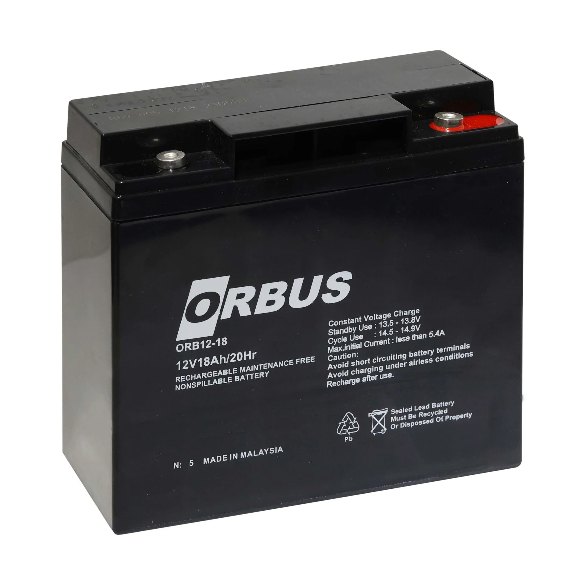 ORBUS 18AH 12V KURU AKÜ-5KG