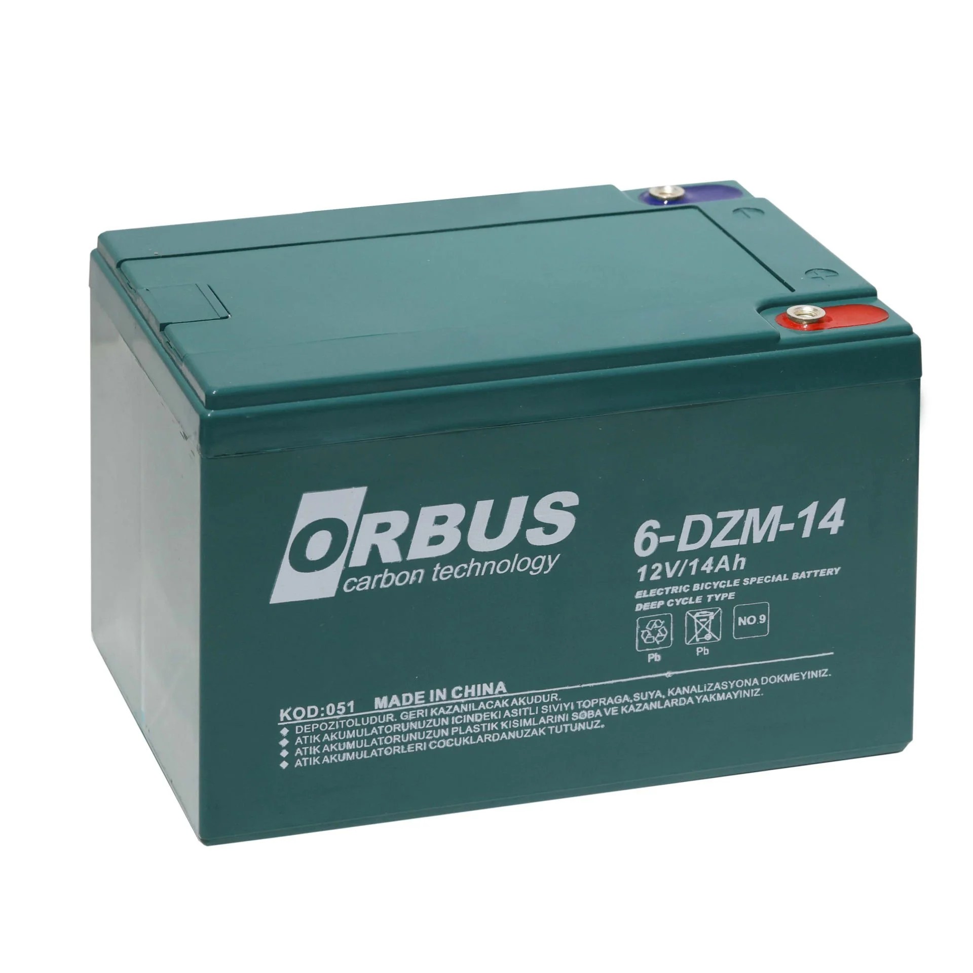 ORBUS 14AH 12V ELEKTRİKLİ BİSİKLET AKÜ