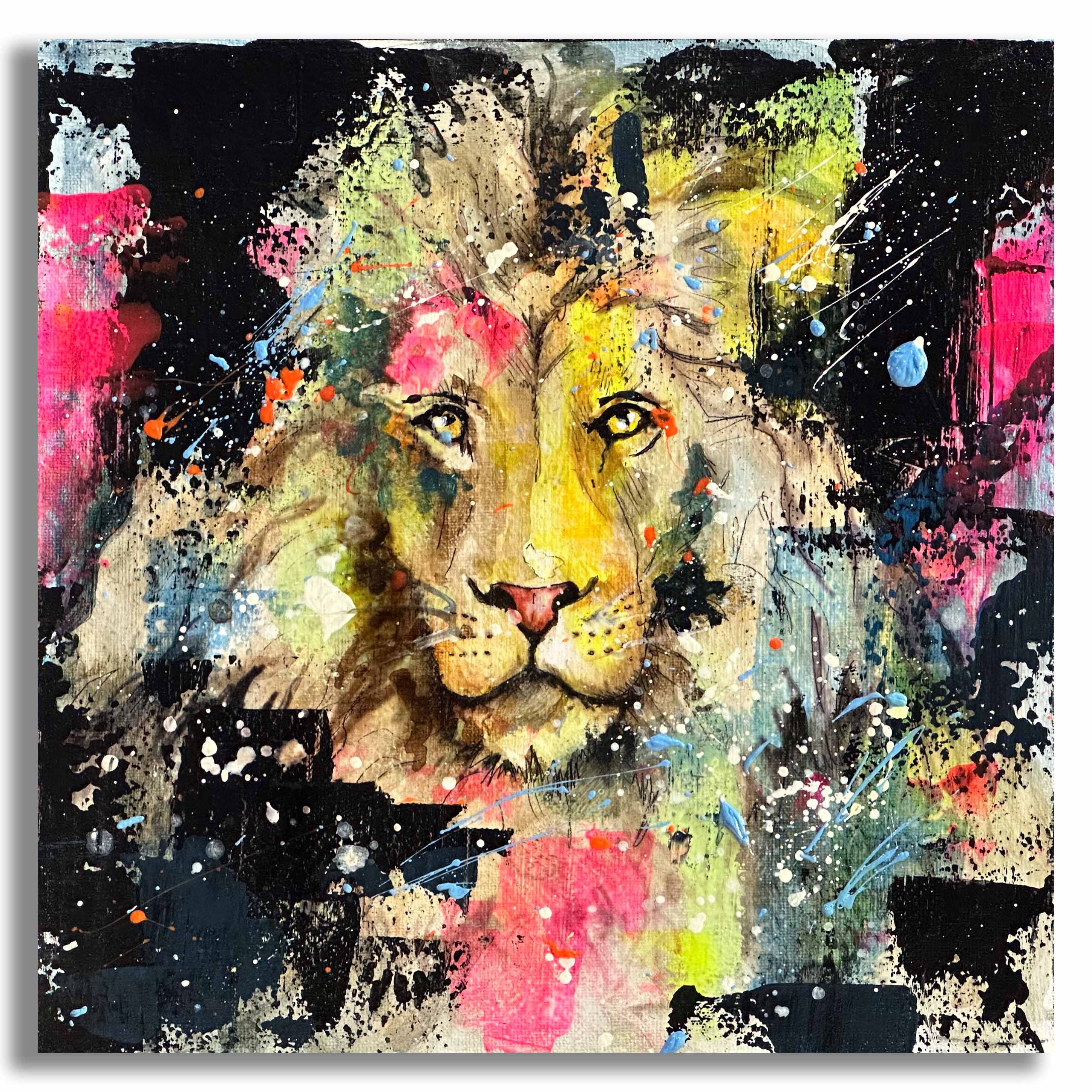 Aslan - 25x25 cm Yağlı Boya Tablo