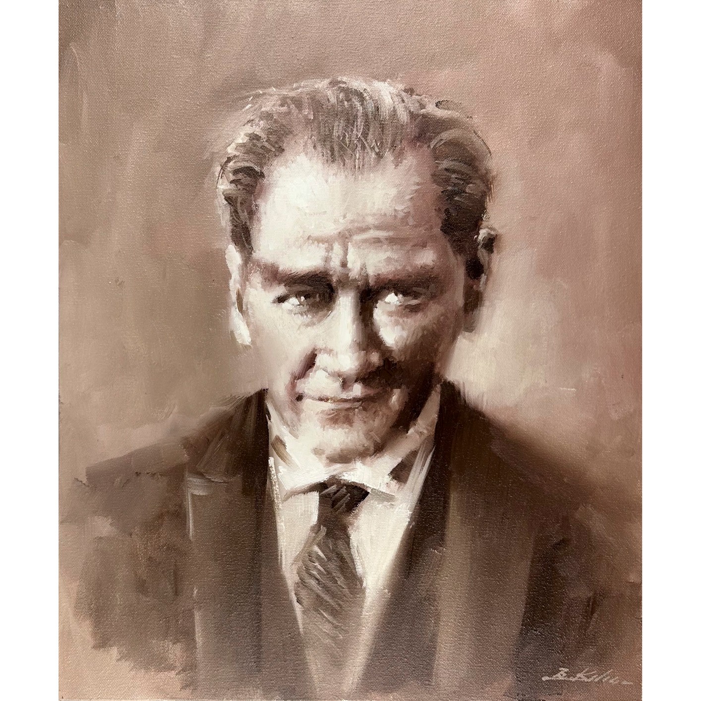 Atatürk - 60x50 cm Yağlı Boya Tablo