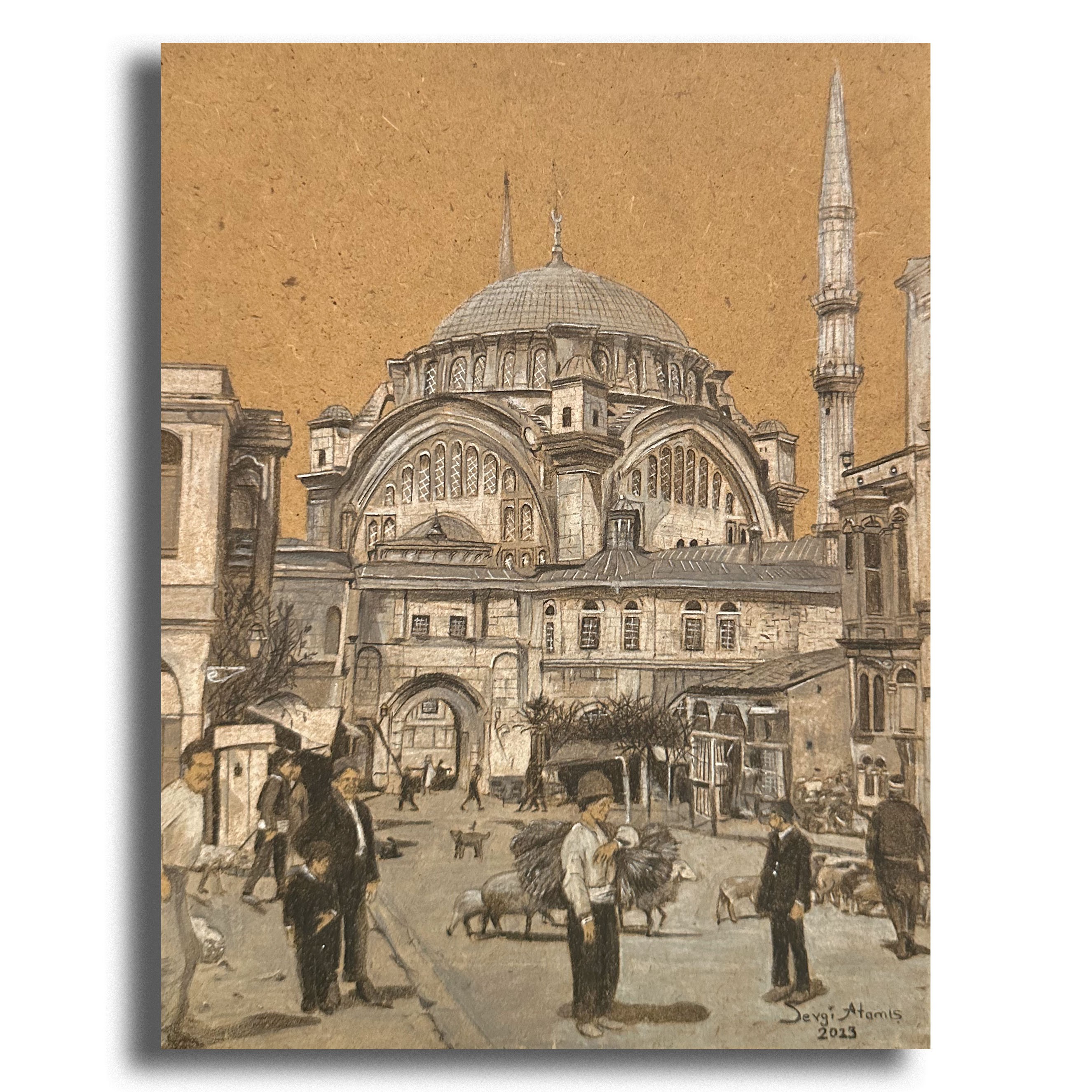 1910'lar Nuriosmaniye Camii - 25,5x19,5 cm