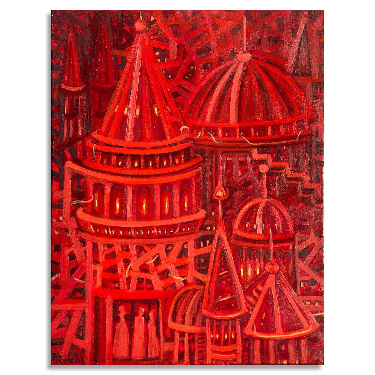 Sessiz Bir Alev Yanıyor - 40x30 cm Yağlı Boya Tablo
