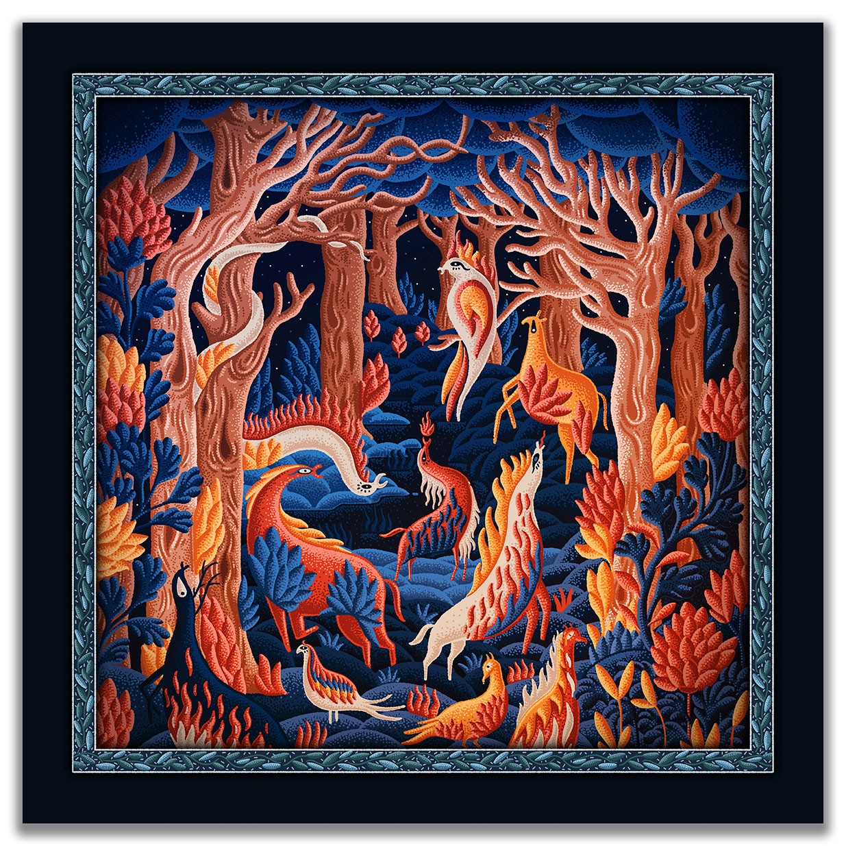 Midnight Serisi: Midnight Carnival - 26x26 cm Fine Art Baskı