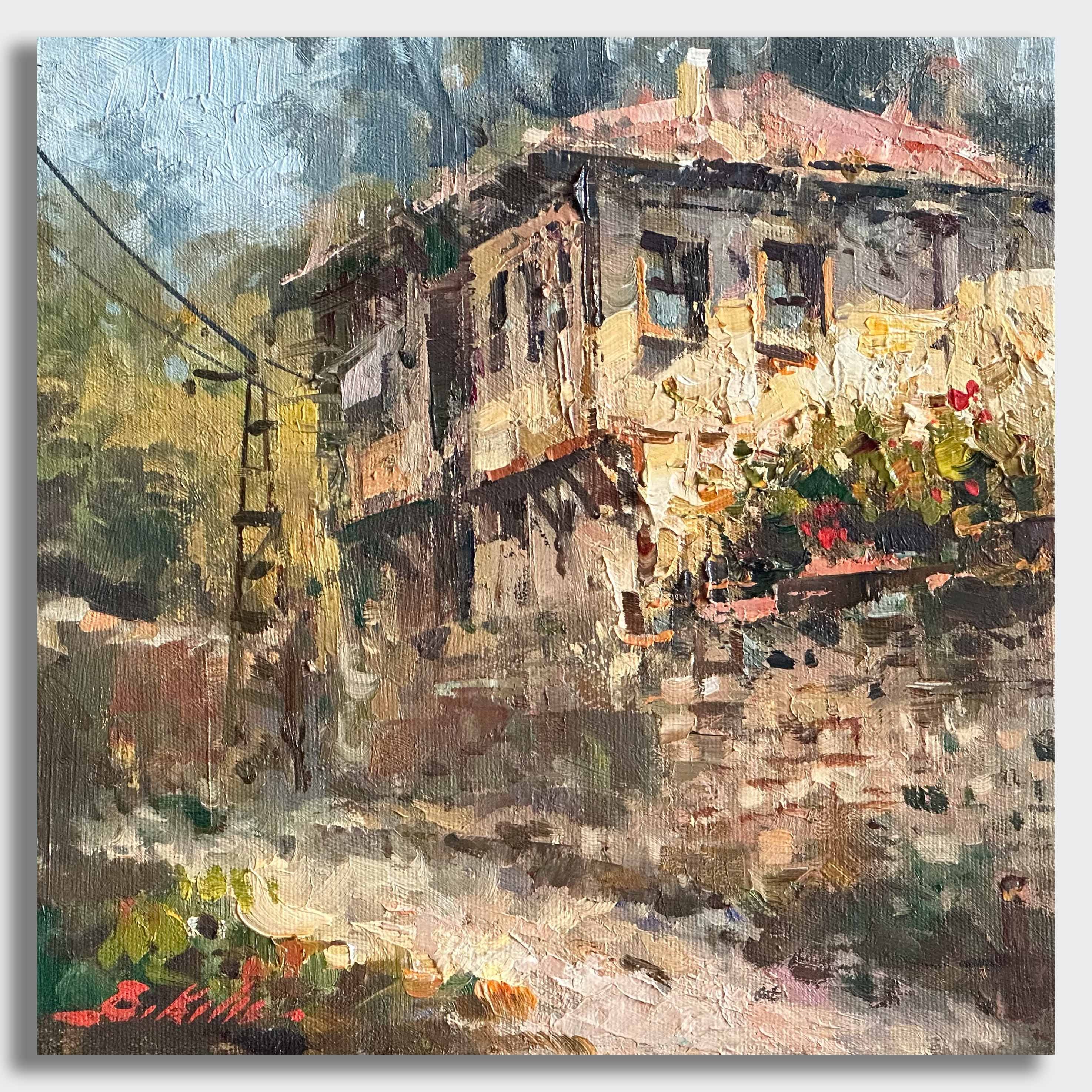 İstanbul- 25x25 cm Yağlı Boya Tablo