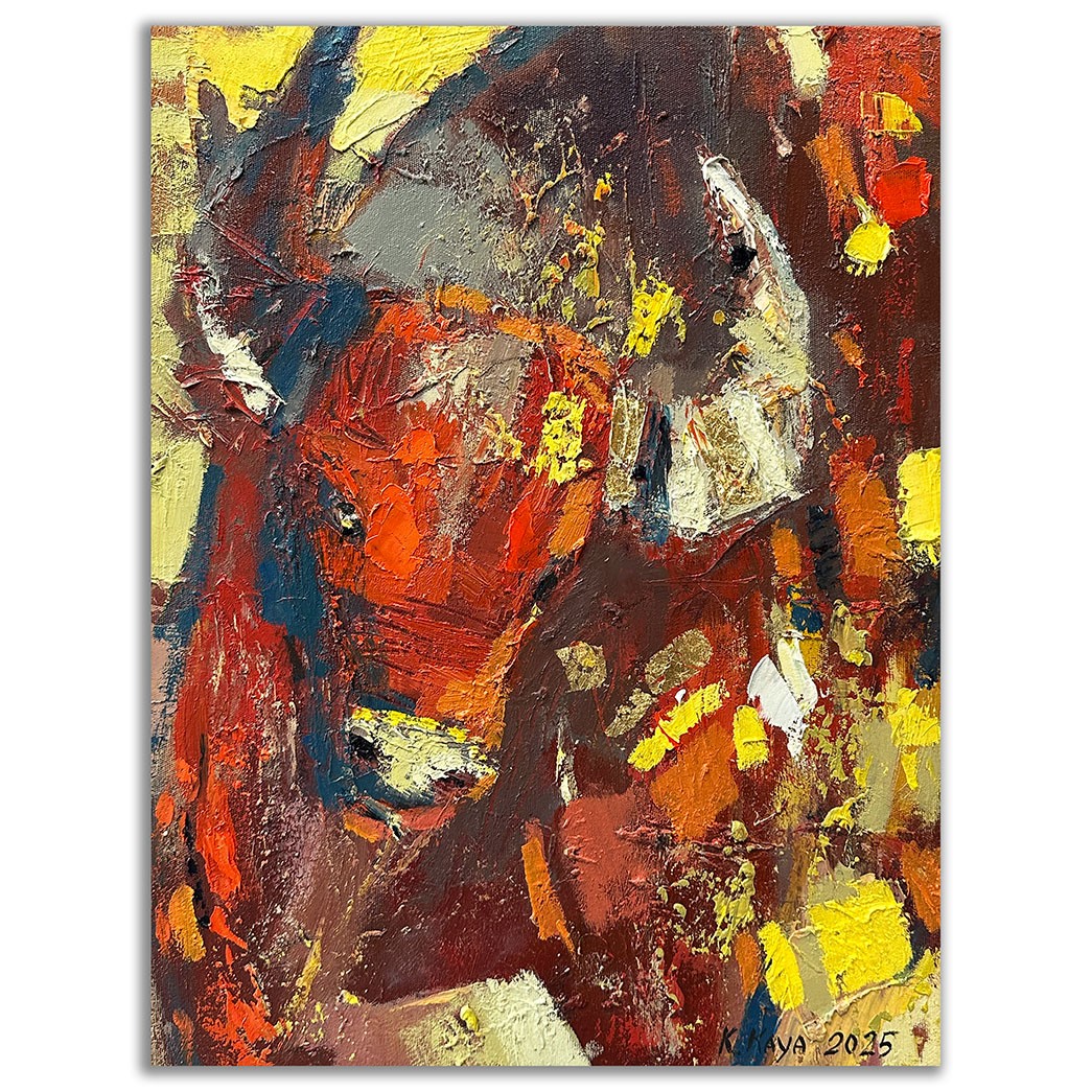 Bull vs Toreros - 50x40 cm Yağlı Boya Tablo 