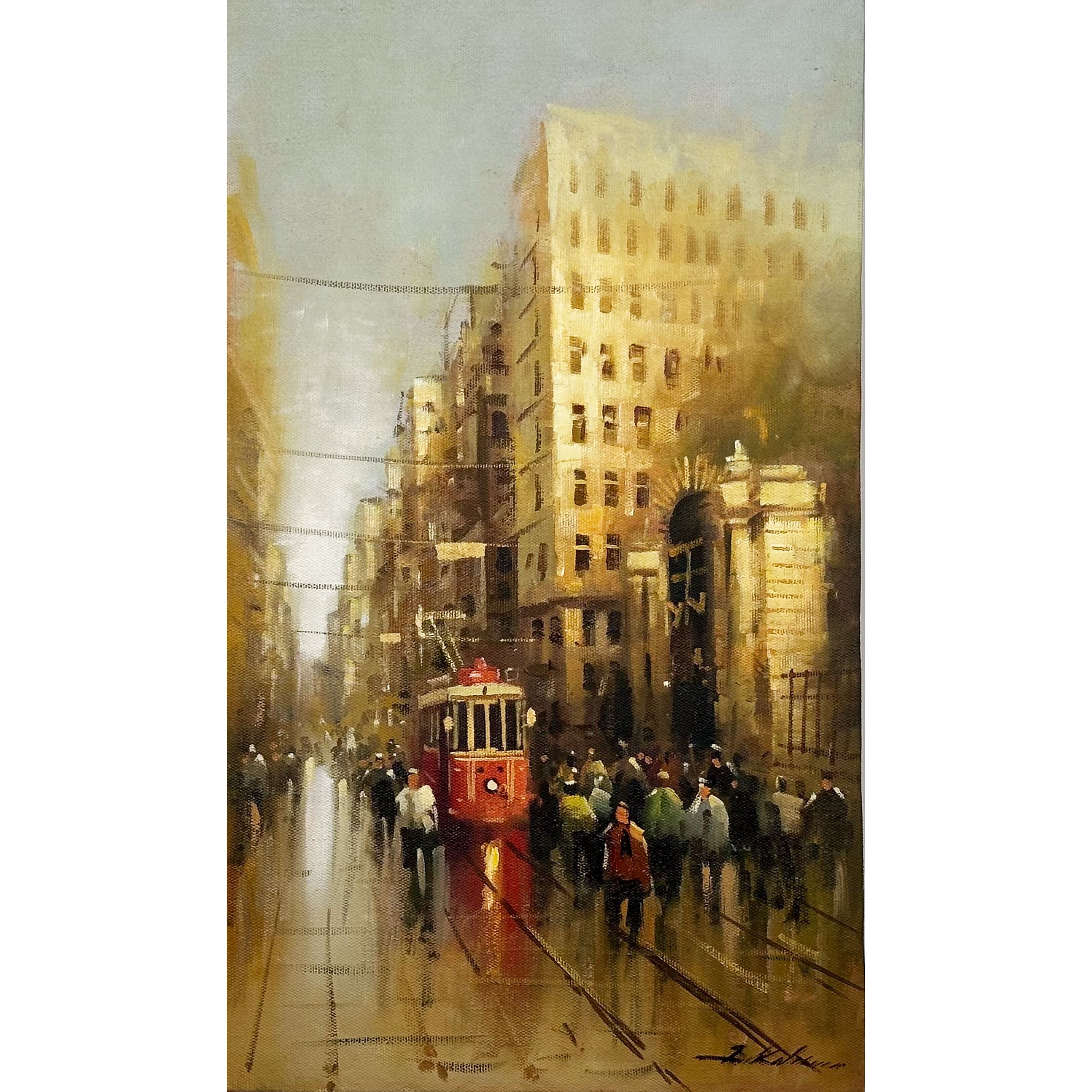 İstiklal Caddesi - 60x35 cm Yağlı Boya Tablo