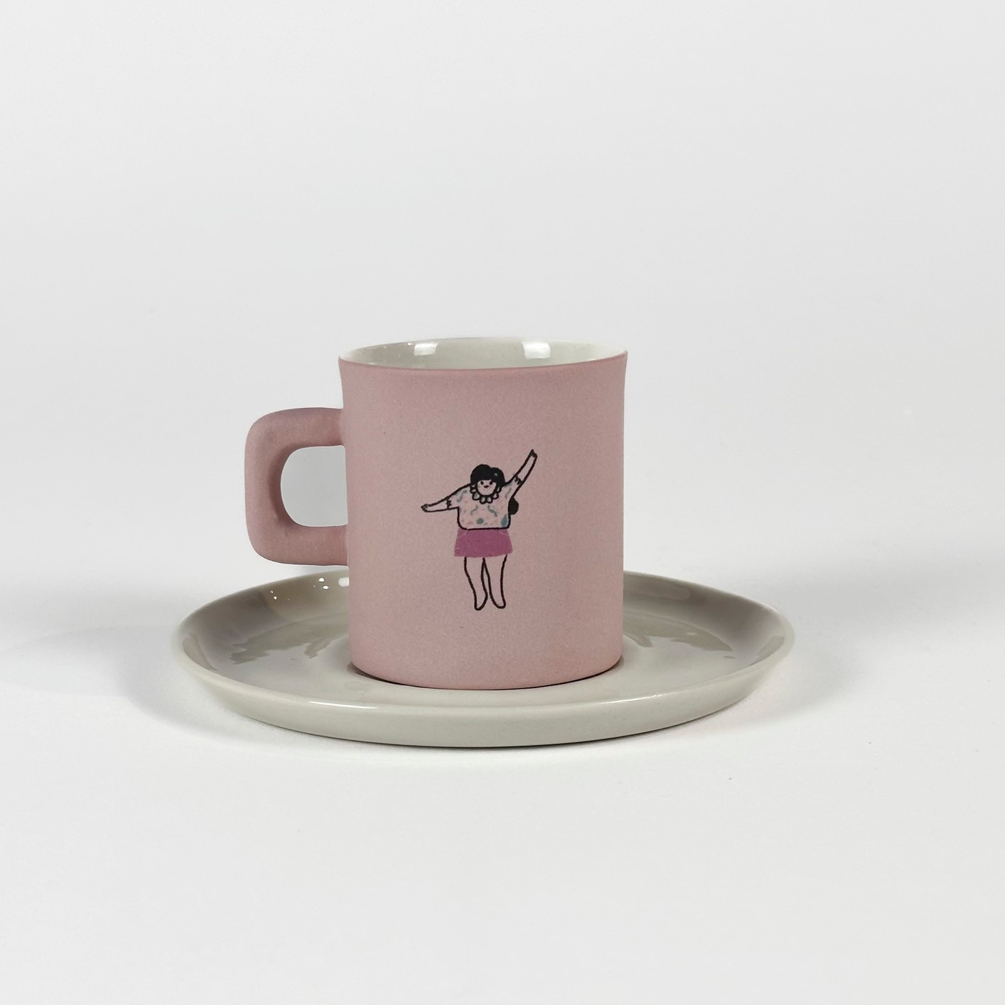 Pink Turkish Coffee Cup