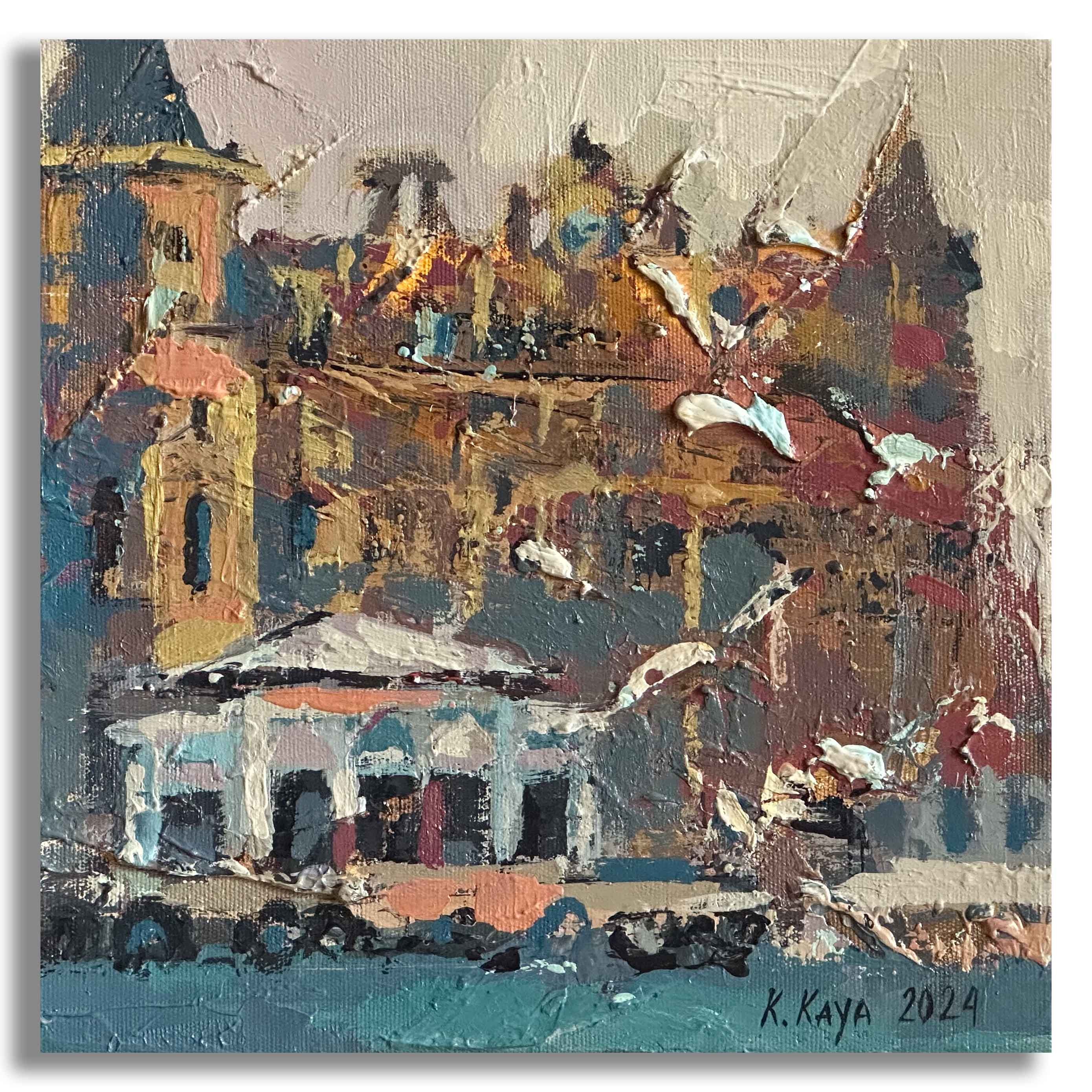 Haydarpaşa Train Station - 25x25 cm Acrylic Painting