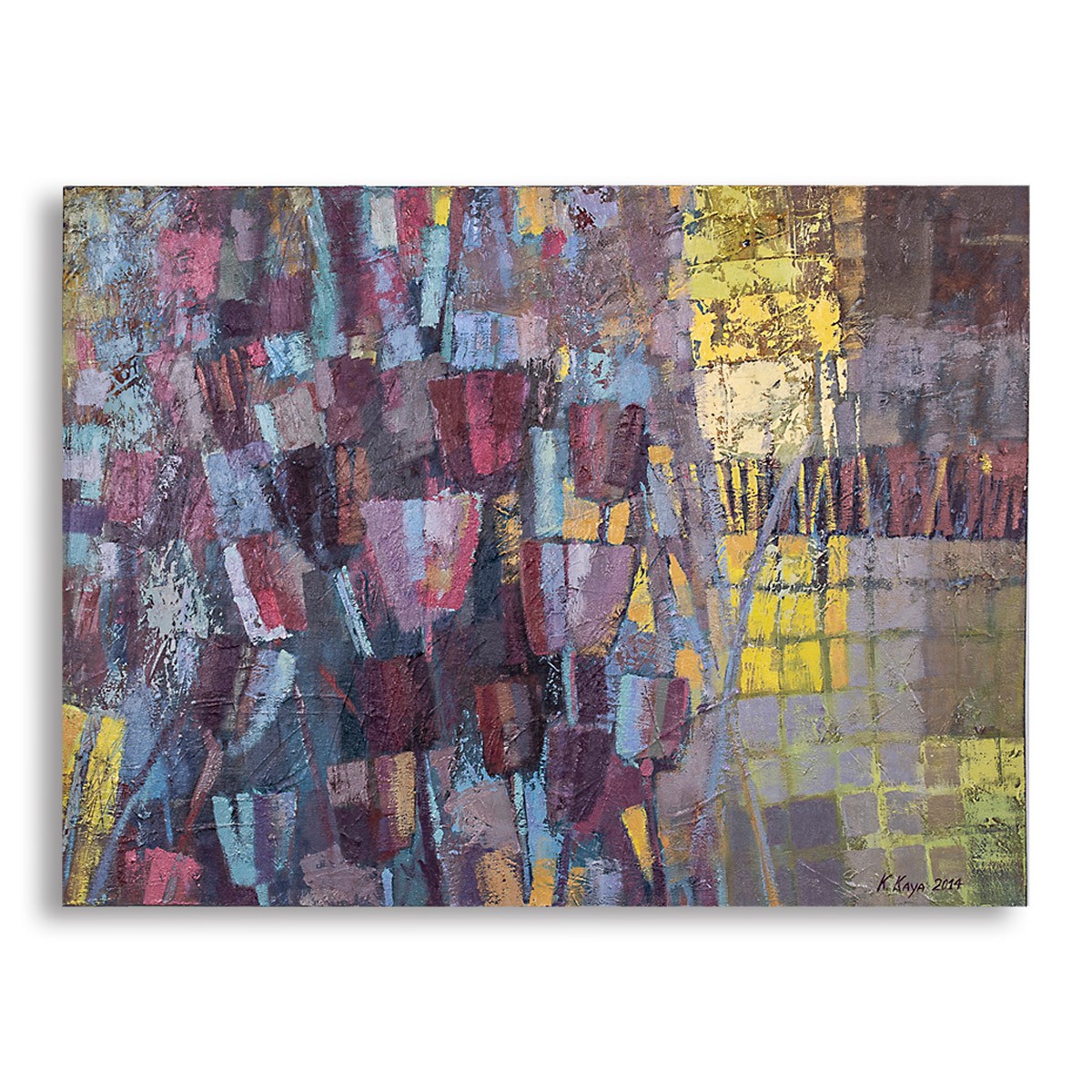 Mor Laleler - 60x80 cm Yağlı Boya Resim