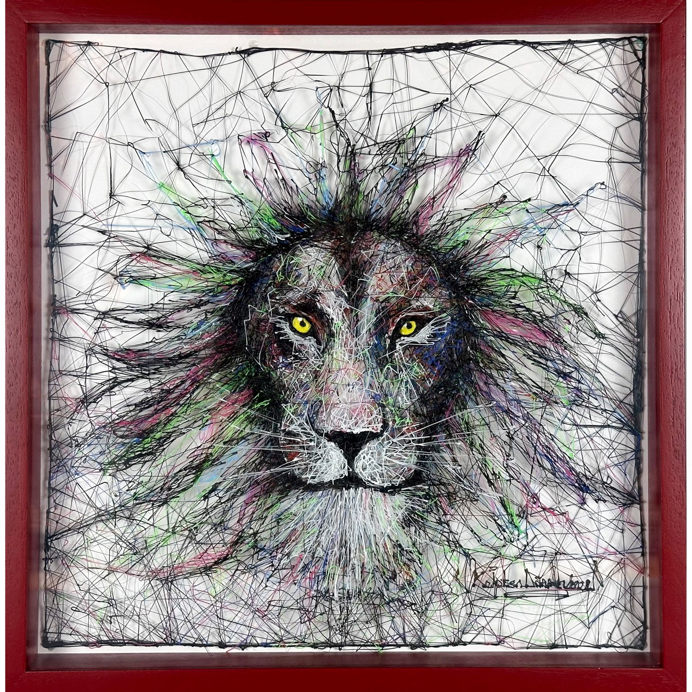 Aslan - 54,5x54,5 cm 3B Resim