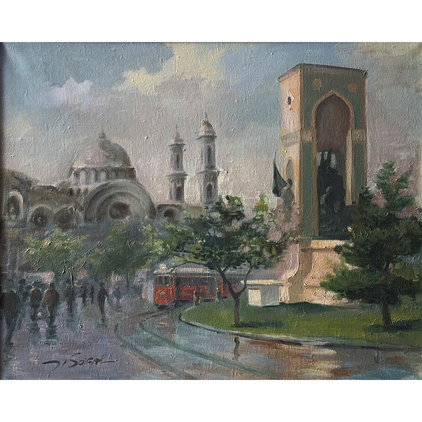 İstanbul'da Bir Gün - 49x59 cm Yağlı Boya Tablo