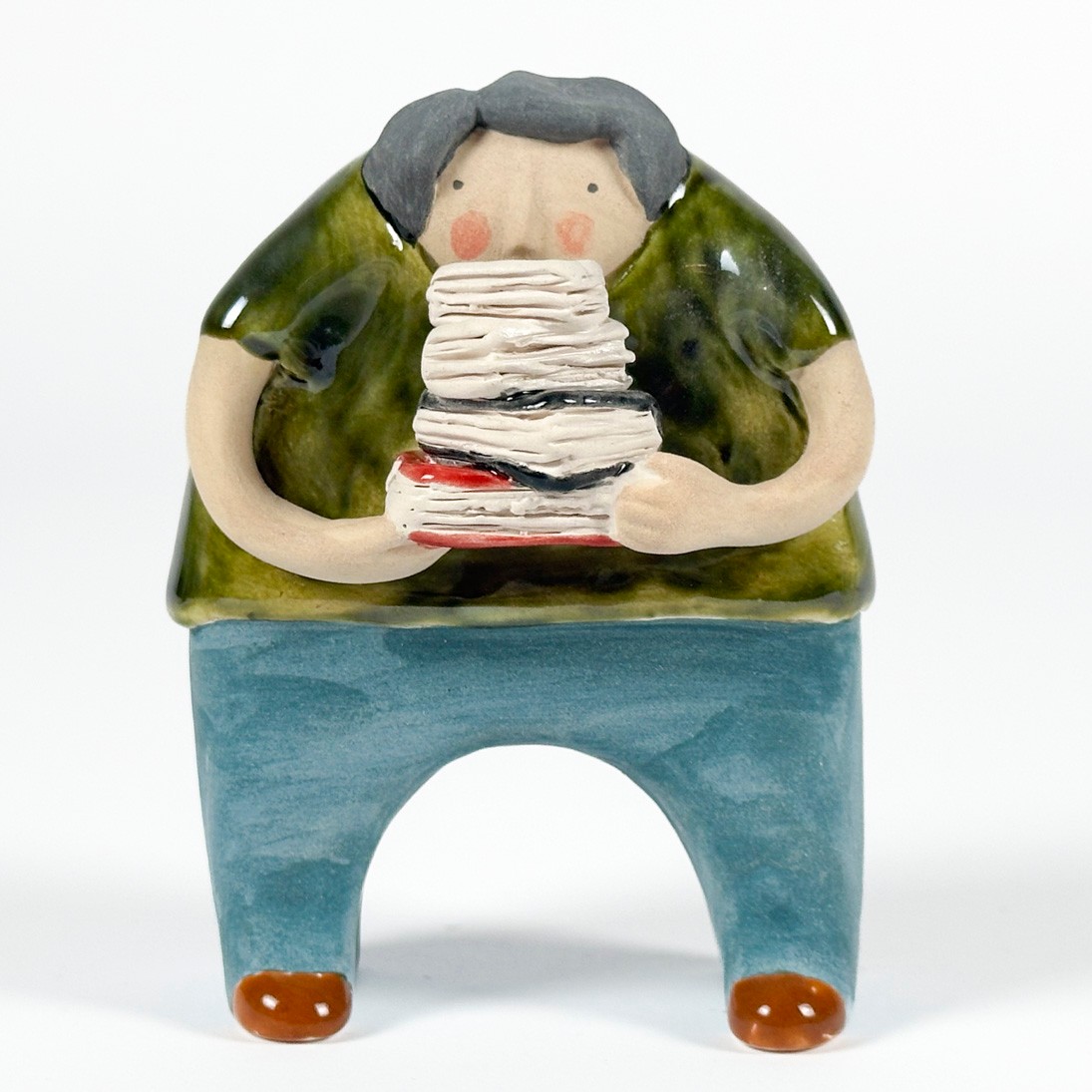 Ceramic Characters Figure - Love to Read