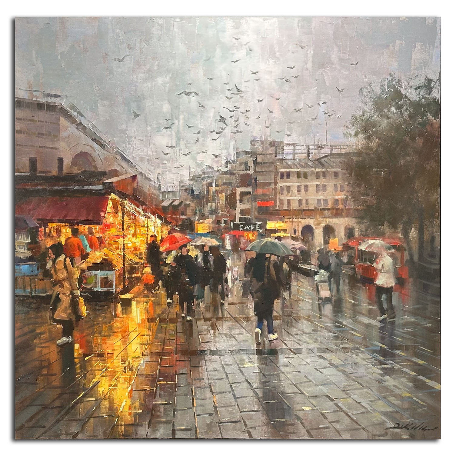 Mısır Çarşısı - 100x100 cm Yağlı Boya Tablo