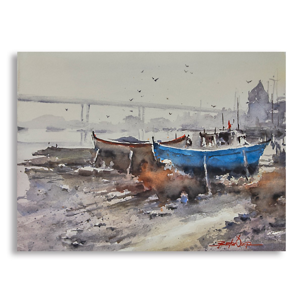 İstanbul - 29x38,5 cm Sulu Boya Resim