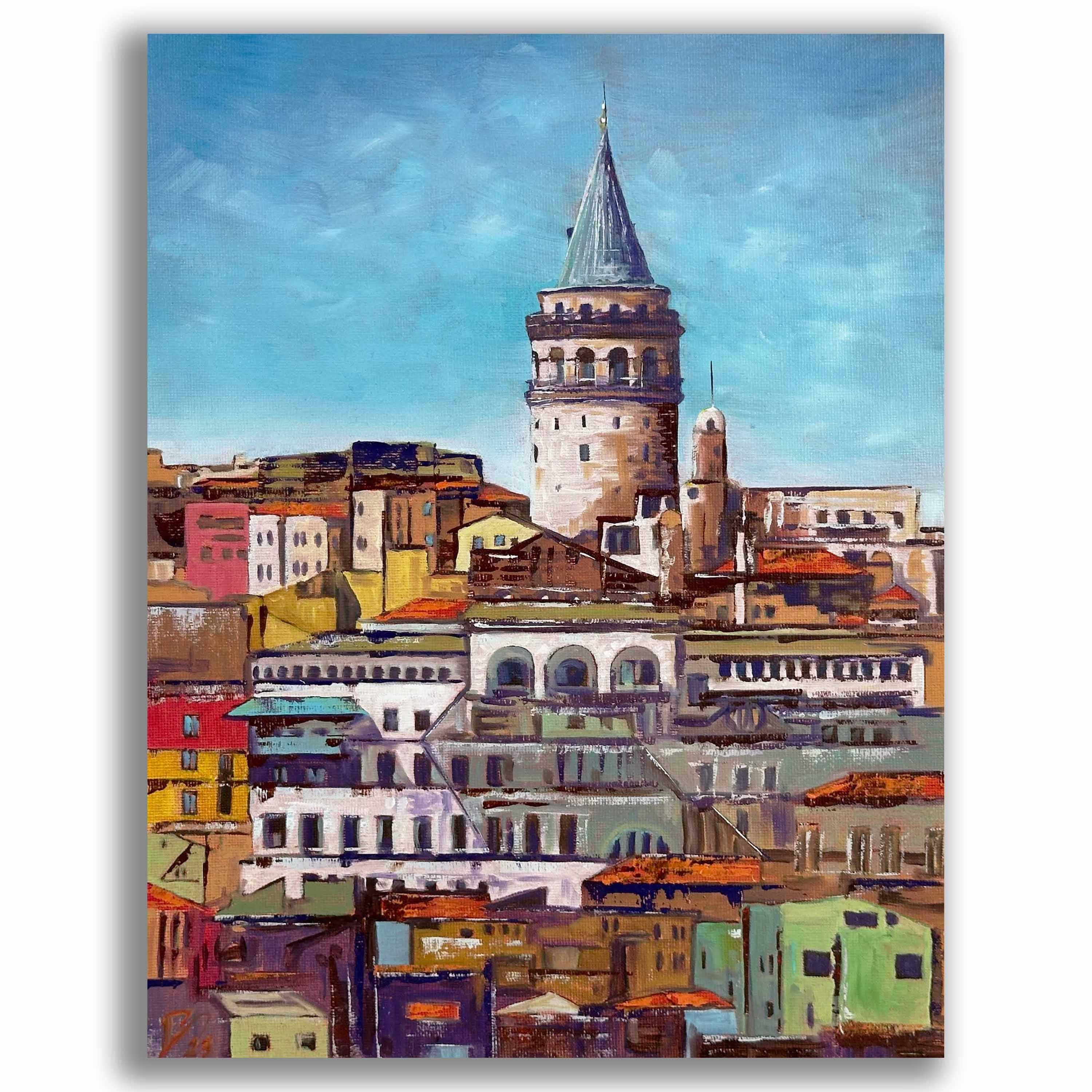 Galata - 30x24 cm Yağlı Boya Resim