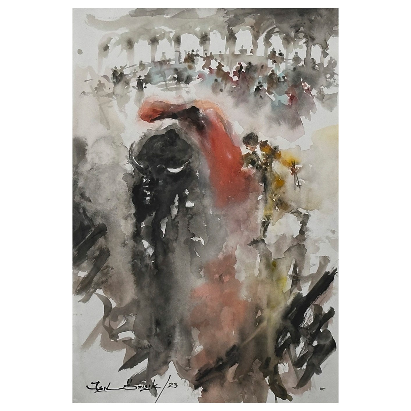 Yersiz Zafer - 45x30,5 cm Sulu Boya Resim