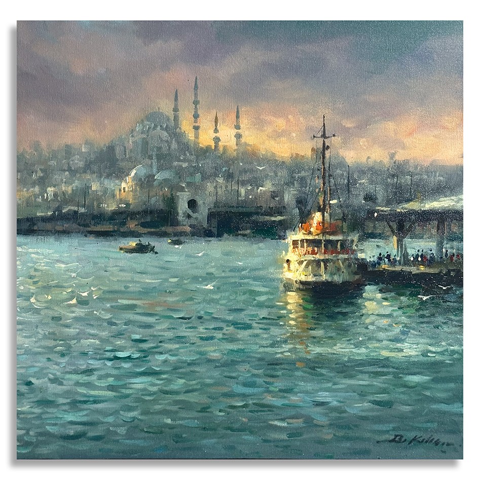 Eve Dönüş - 50x50 cm Yağlı Boya Tablo