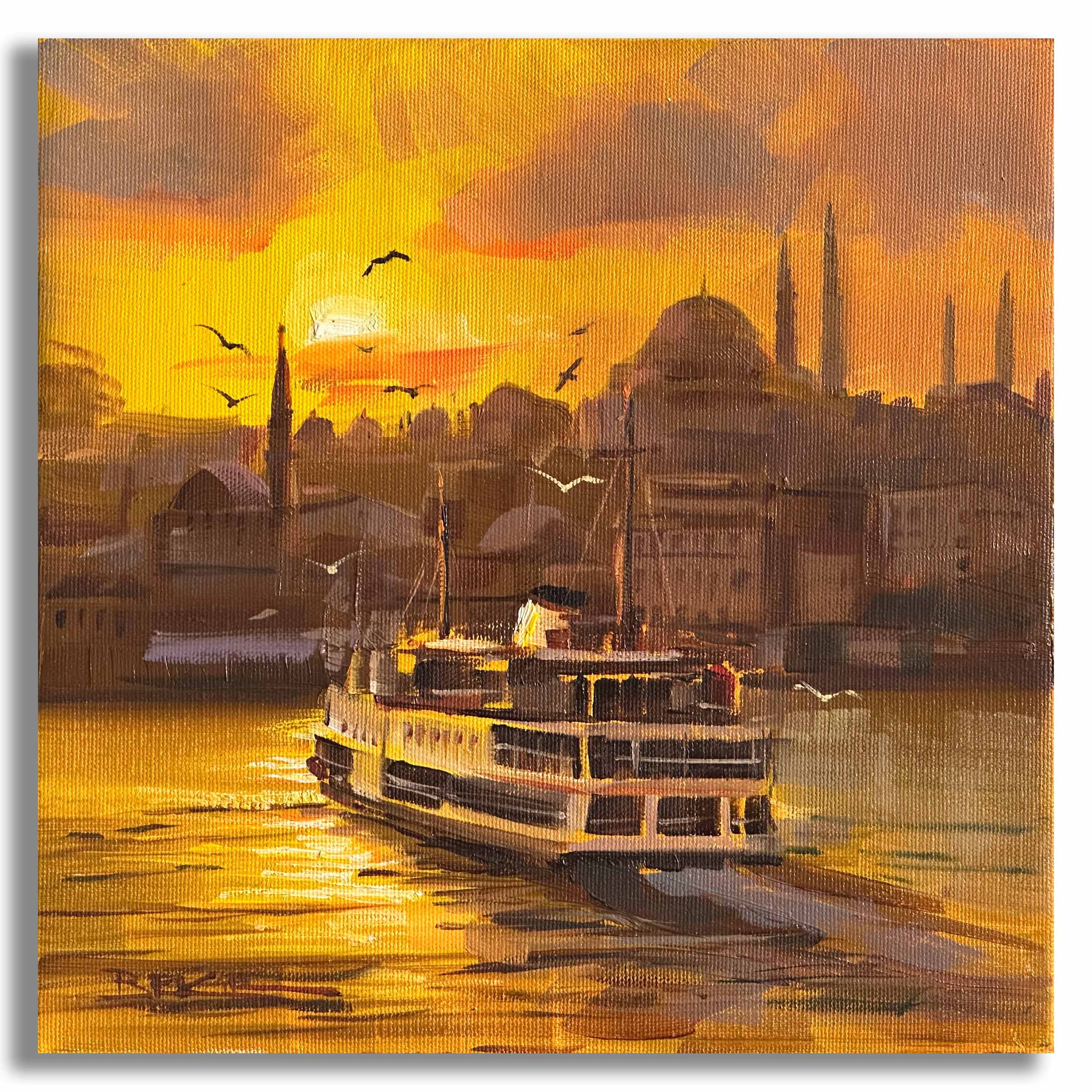 Manzara- 25x25 cm Yağlı Boya Tablo