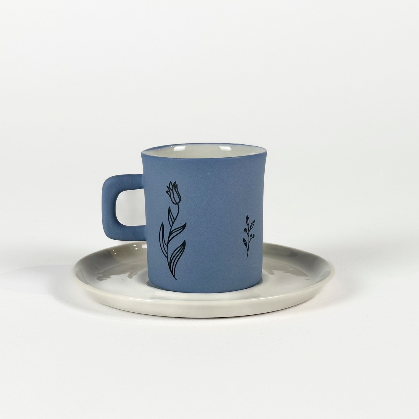 Blue Turkish Coffee Cup