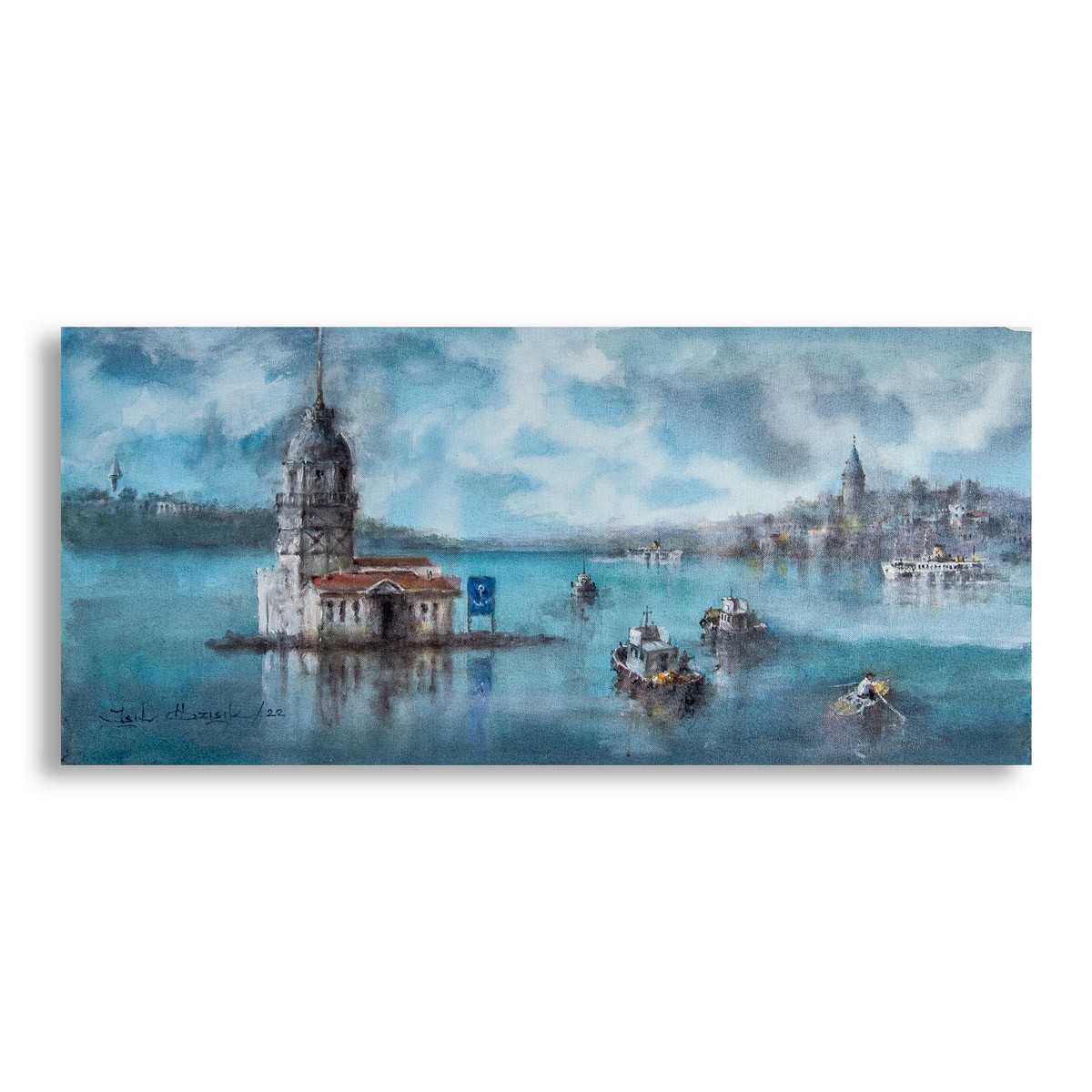 Kız Kulesi - 37x79,5 cm Akrilik Tablo
