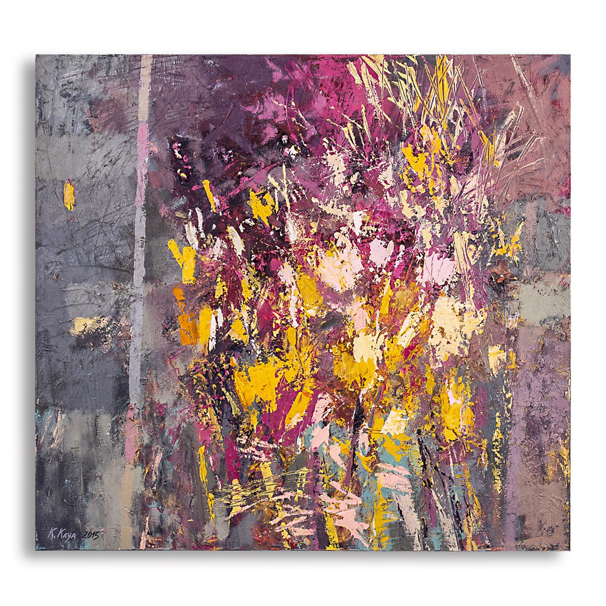 Lale Parkında Akşam - 60x65 cm Yağlı Boya Resim