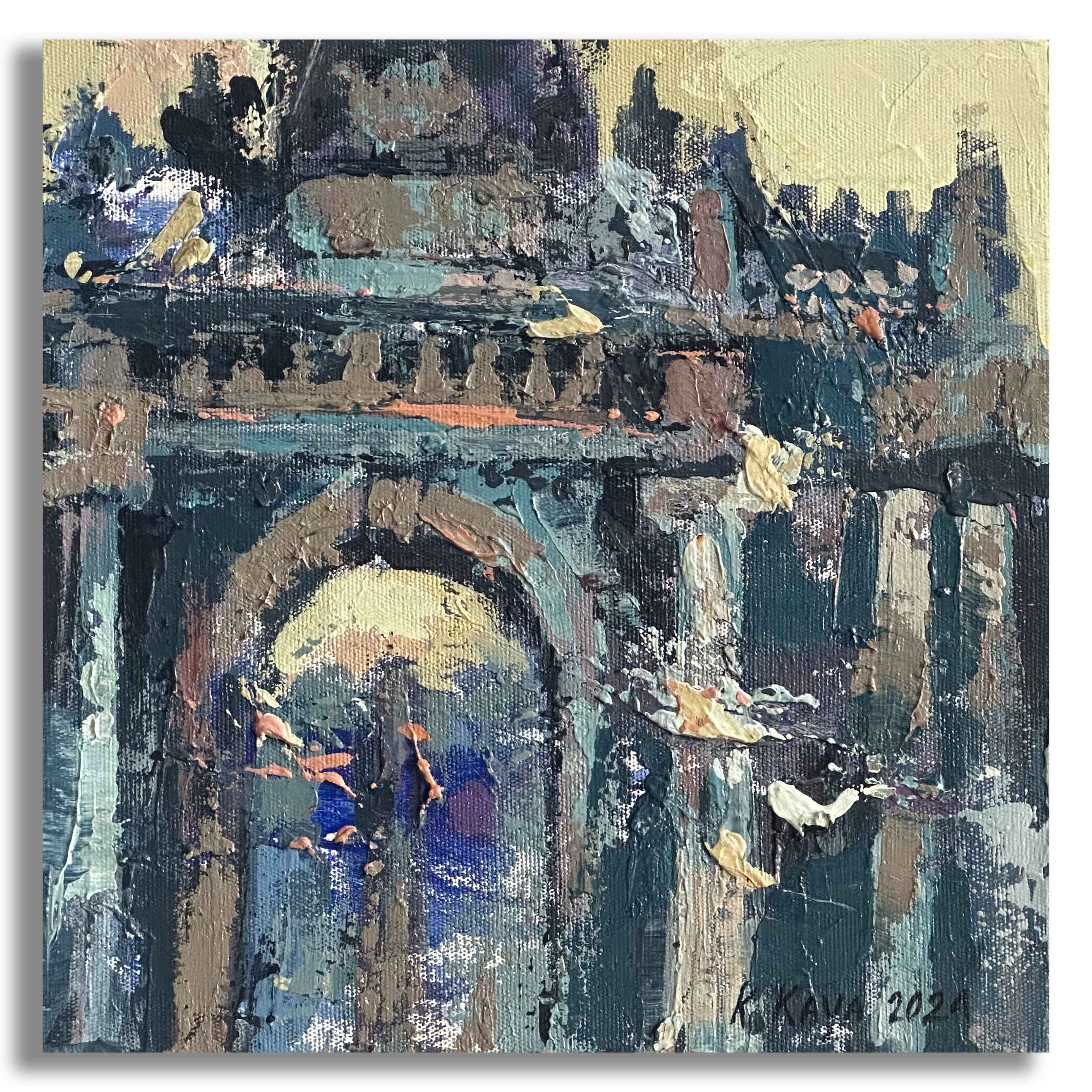 Dolmabahce -  25x25 cm Acrylic Painting